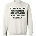 thumbnail image 2 of OXI Crewneck Sweatshirt - If I Had a Dollar For Everything,Basic Casual Sweatshirts for Men's and Women Fleece Sweatshirt Long Sleeve- White 2X-Large, 2 of 2