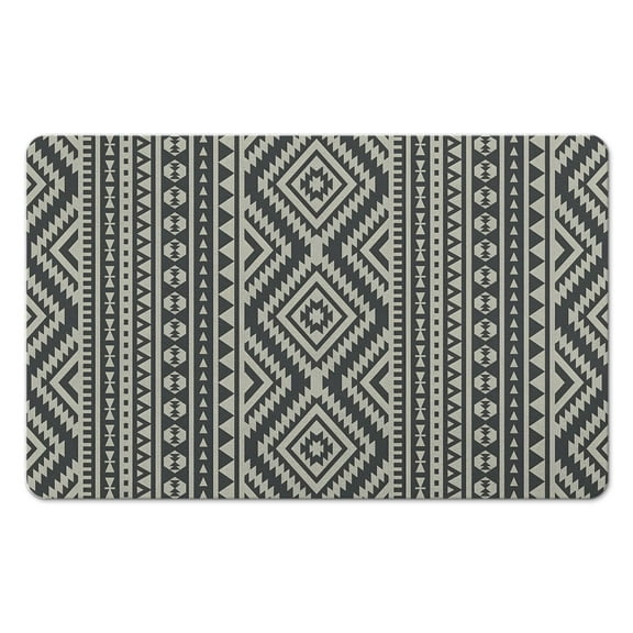 Superior Tribal Style Bath Rug Runner, 20x32 in - Non-Slip. Machine-Washable Soft Microfiber Bath Mat. Ideal for Tub & Shower. Adds a Touch of Elegance & Comfort to Your Bathroom Décor