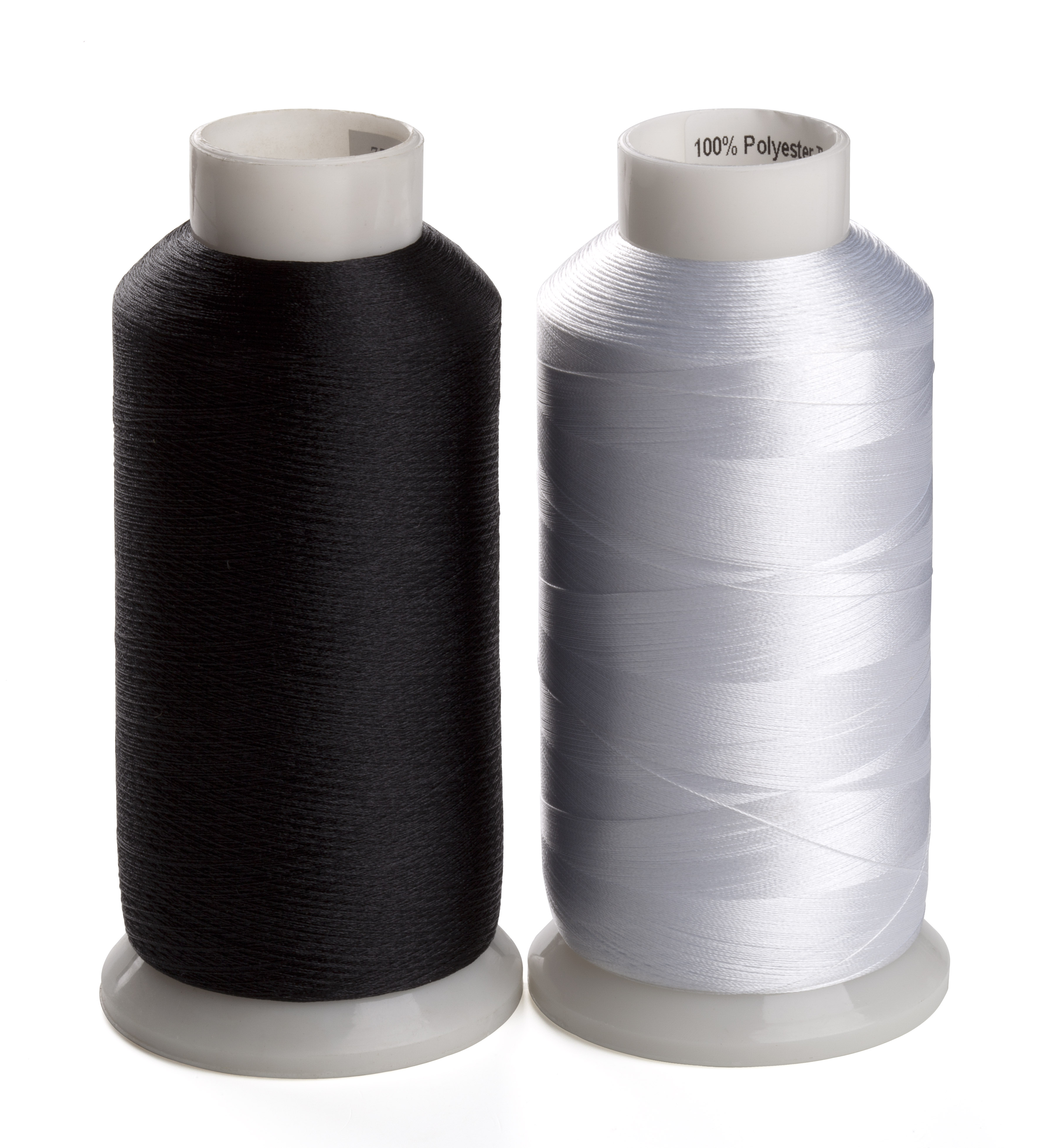 Simthreads 2 Bobbin Thread for Sewing and Embroidery Machine 1 Black and 1 White 5500 Yards Each