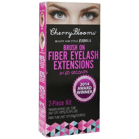 Cherry Blooms Mascara Brush On Fiber Eyelash (Best Mascara To Hold Curled Eyelashes)