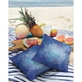 thumbnail image 3 of Pack of 2 Outdoor Pillow Covers, Blue Mandala Watercolor Background Waterproof Square Throw Pillowcase Cushion Decorative Pillow Covers for Couch Patio Tent, 24x24 in, 3 of 6