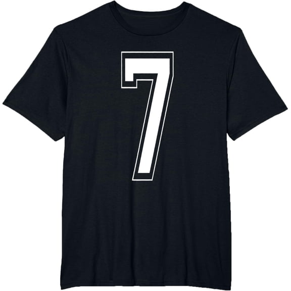 t-shirt Number 7 Birthday Gift Sports Player Team Numbered Jersey T-Shirt mens，black，women，funny，men，journey，Crew Neck, Short Sleeve,printing