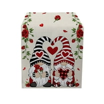 Valentine's Day Outfit WomenValentines Day Wedding Red Valentine's Day Table Flag Home Decor Waterproof Tablecloth Wedding Party Doilies, Kitchen Dining Anniversary Wedding 13x72 Inch