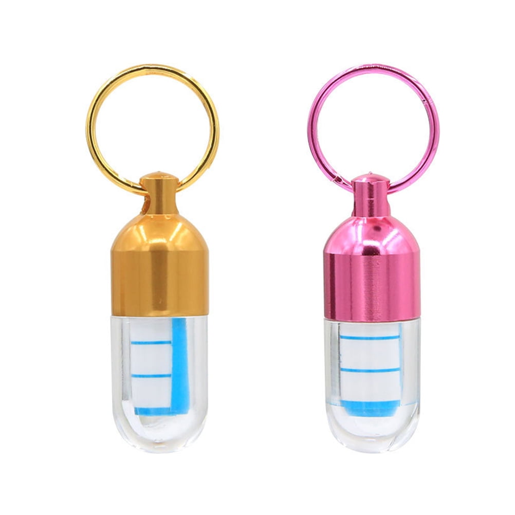 WEAVILUX Pet Id Tube with Ring for Collar Lightweight Assorted Color Capsule for Dog and Cat Use