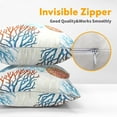 thumbnail image 5 of Coastal Pillow Covers 18x18 Inch Beach Theme Starfish Coral Seashell Outdoor Decorative Throw Pillows Set of 2 Nautical Ocean Blue Pillowcases for Couch Home Decor, 5 of 7