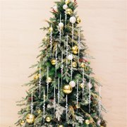5PCS Icicle Christmas Tree Ornaments - Clear Acrylic Ice Drop Pendants, Hanging Ornaments for Tree Window Mantel Winter Holiday Decor