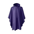 thumbnail image 2 of DDAPJ pyju Waterproof Rain Poncho for Men and Women Reusable Raincoats with Drawstring Hood Camping Hiking Travel Purple XXL, 2 of 6