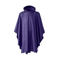 UPPADA Hooded Rain Ponchos for Adults Plus Size Waterproof Zip up Raincoat Jackets Lightweigh Trench Coats Rain Parkas with Pocket,Womens Lightweight Jacket Purple XXL