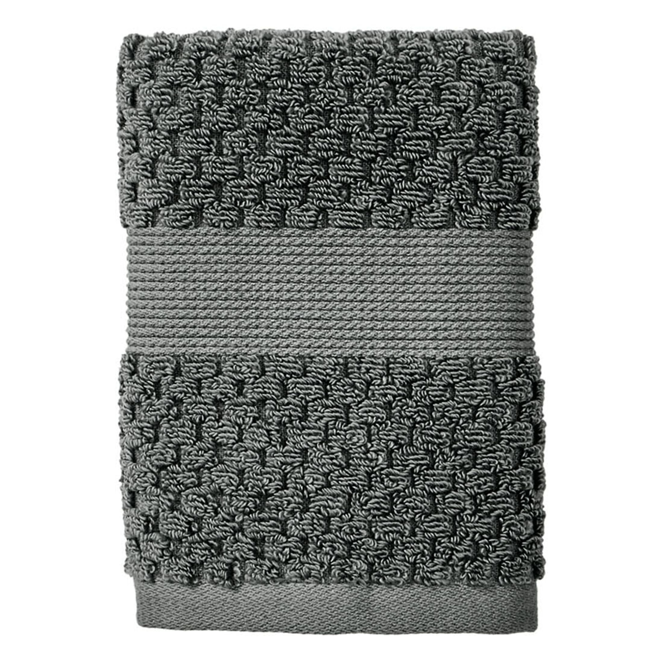 Better Homes & Gardens Signature Soft Cotton Popcorn Textured 6 Piece Bath Towel Set,Grey Flannel