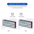 thumbnail image 4 of Digital Mirror Alarm Clock 115 RGB 3 Time Displays Luminance Adjustment Daily Alarm Voice Control Weekend Alarm Snooze Function Thermometer Clock USB/Battery Power Supply LED Colorful Clock, 4 of 9