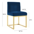 thumbnail image 5 of TOV Furniture Haute Navy Velvet Dining Chair with Gold Base, 5 of 6