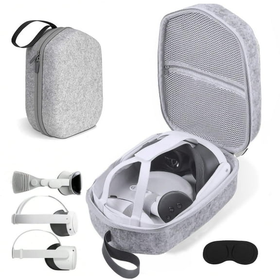 Hard Carrying Case for Meta Quest 3 / Quest 2, Lightweight Full Protection Storage Bag Fixed Protection for VR Headset Accessories, Hard Carrying Case for Travel Home Storage