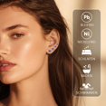 thumbnail image 5 of Limerencia Hypoallergenic Cartilage Earrings for Women Men, 4 Pairs Titanium Stud for Sensitive Ears,20G Screw Back with Cubic Zirconia 3/4/5/6mm Piercing Jewelry, 5 of 6