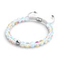 thumbnail image 1 of Bracelet Perles Macramé en Verre Arc-en-Ciel Supernova / Argent / Galaxy, 1 of 11