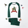 thumbnail image 5 of Penkiiy Matching Family Pajamas Christmas Pajamas for Family Xmas Matching Sets Long Sleeve Shirts and Plaid Pants Santa Christmas Tree Sleepwear Two-piece Sets Green 2XL, 5 of 9