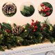 thumbnail image 4 of Christmas Decor Rattan 1.8m 71 Inch With Lights Decorative Rattan Pinecone Red Fruit Mixed Christmas Ornament Artificial Crypto Rattan, 4 of 6
