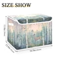 thumbnail image 5 of Yayeee Collapsible Cube Storage Bin with Lid Fabric Closet Decorative Basket with Handles, Night Deer, 5 of 7