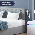 thumbnail image 5 of ZAFLY Queen Size Bed Frame with 4 Storage Drawers, Platform Bed Frame with Headboard, Wooden Bed Frame for Bedroom, Light Grey, 5 of 7