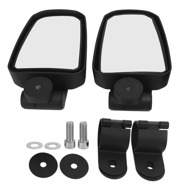 1 Pair Side Rear View Mirrors 360° Rotation 1.75in Clamp Replacement for Polaris RZR XP 1000 14‑16