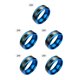 thumbnail image 2 of Jumpingount Anillo de temperatura Acero Emoción Anillos de humor Pareja Joyería de mano sensible inteligente, Tamaño 10, Azul Azul 10 # 5piezas, 2 of 6