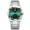 Rose green surface, variant on Men's watch with steel band, ultra-thin design, dual calendar, waterproof, luminous quartz watch, trendy and fashionable business men's wristwatch