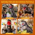 thumbnail image 5 of Magotan Inflatable Dinosaur Costume for Adults,Halloween Dinosaur Costumes Inflatable Costume Funny Blow Up Full Body T-Rex Fancy Dress Jumpsuit for Halloween,Black, 5 of 9