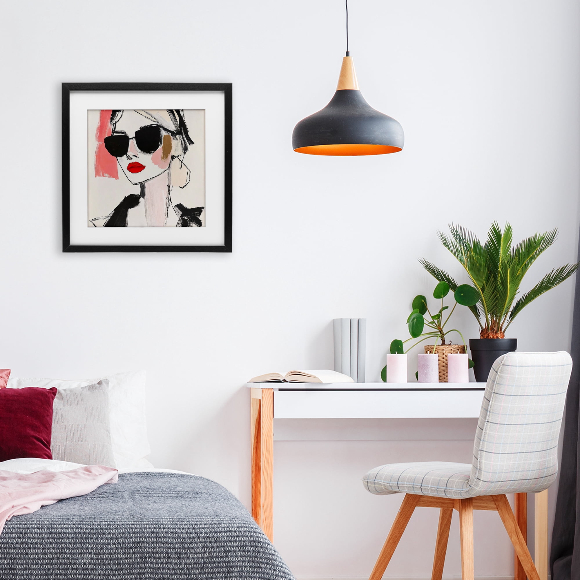 Stupell Industries Sassy Glamour Sketch Black Framed Print Under Glass, design by Andrea Haase