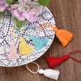 thumbnail image 3 of Unique Bargains 20 Packs Bookmark Tassels 4.3 Inch Hanging Loop Small Tassels Soft Mini Tassels, Light Orange, 3 of 7