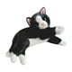thumbnail image 1 of Juguete de peluche de gato realista, adorable regalo de cumpleaños, animal de peluche para sofá Negro, 1 of 9