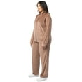 thumbnail image 4 of Athletic Works Women's Plus Size Active Velour Zip-Up Tracksuit Set, 2-Piece, Sizes 1X-4X, 4 of 10