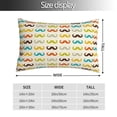 thumbnail image 2 of Balery Colorful Mustache Funda de Cojín Estampada, Regalos para Mujeres, Regalos de Amor para Ella, Regalos para Novia o Esposa, Funda de Almohada-16"x24", 2 of 6