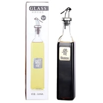 ACDANC 17 OZ Glass Olive Oil and Vinegar Dispenser Set with Funnel,Pen and Tag for Kitchen