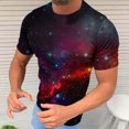 thumbnail image 4 of Penkiiy Galaxy Printed Shirt , Men's Print Graphic T Shirt Short Sleeve Summer T-Shirt Novelty Casual Tee S Multicolor, 4 of 6