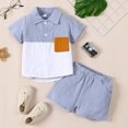 thumbnail image 2 of Tanghaowl Boys T Shirt Boys' Blend Short Sleeve Shirt Set Casual Summer Two Piece Outfit With Collar & Solid Colors 4 Month Old Baby Girl Clothes, 2 of 8