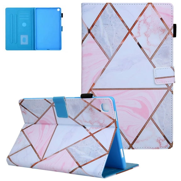 Galaxy Tab A7 10.4" 2020 Case SM-T500 T505 T507 Case, Allytech Premium PU Leather Folio Flip Stand Auto Sleep Wake Credit Cards Wallet Case Cover for Samsung Galaxy Tab A7 10.4" T500,Pink Marble