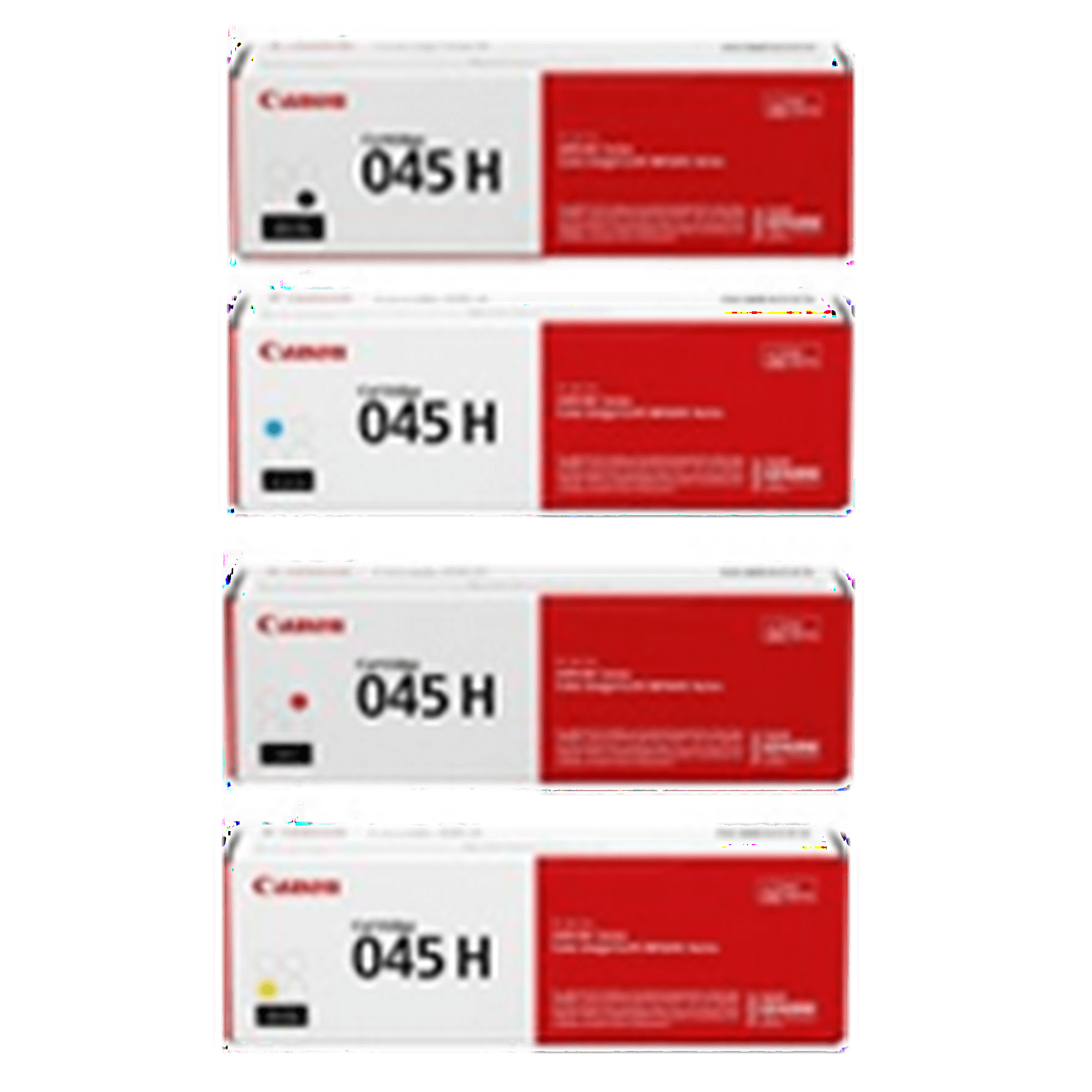 brand new original canon 045h laser toner cartridge set high yield black cyan magenta yellow for canon color imageclass lbp 612cdw