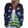 thumbnail image 2 of Sudadera de manga larga con capucha y bolsillos para mujer, estilo casual, con estampado de moda, de poliéster, 2 of 5