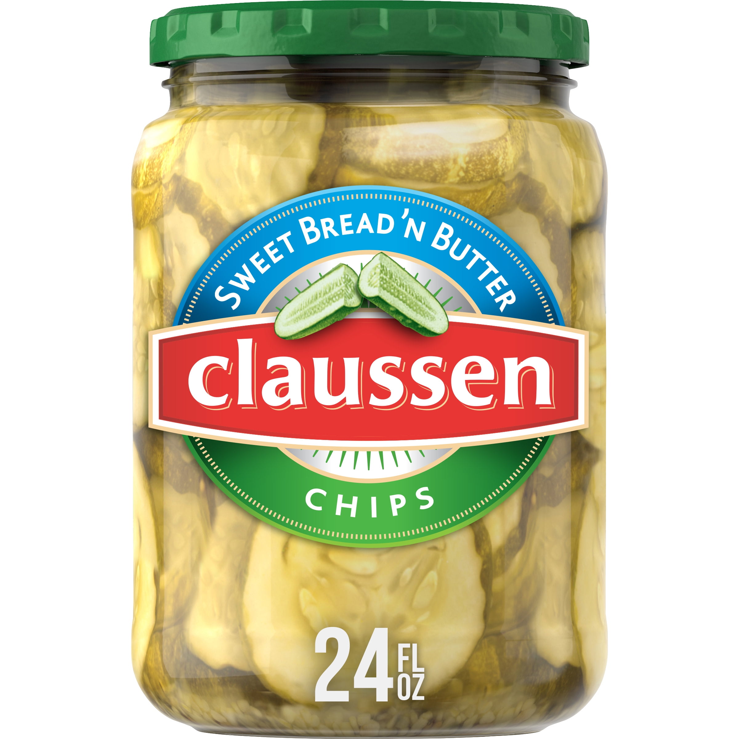 Claussen Sweet Bread N Butter Pickle Chips 24 Fl Oz Jar Walmart Com