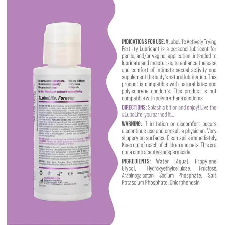 is water based lubricant sperm friendly Lube Life, Fertility Lubricant, 2 fl oz, Sperm-Friendly Water-Based