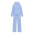 thumbnail image 6 of Lmueinov Plus Size Two Piece Sets for Women Hoodies Wide Leg Pants Outdoor Workout Lounge Set Solid Soft Fleece Long Sleeves Sweatshirts with Pockets, 6 of 6