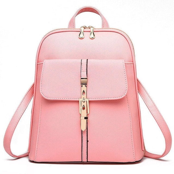 LHSHID casual patent pu leather Womens backpacks solid schoolbag female Rucksack women preppy style High quality school backpack