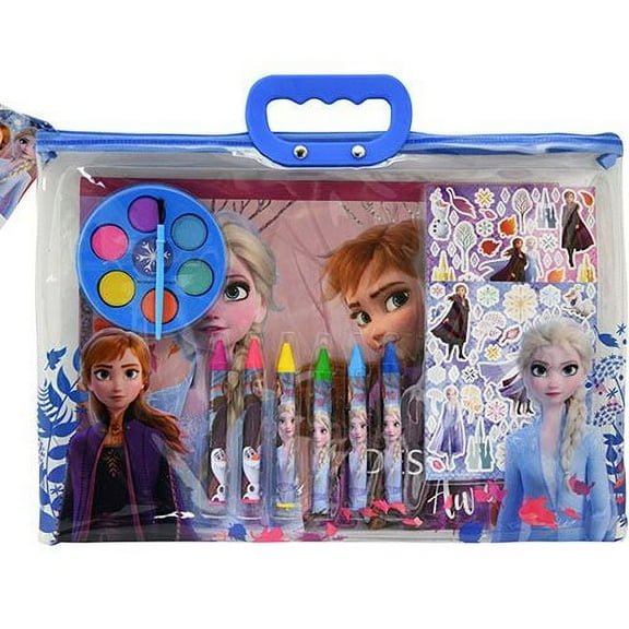 Frozen 2 12pc Stationery in Zipper Tote Set- Crayon & Stickers