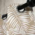 thumbnail image 3 of Ambesonne Leaves Grommet Curtain, Pale Brown Aloha Leaf Botany, 50"x72", Pale Brown White, 3 of 5