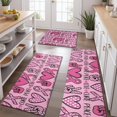 thumbnail image 2 of Pink Breast Cancer and Love Kitchen Rugs Sets Of 3,Kitchen Runner Rugs Non Skid Washable,Decorative Kitchen Floor Mats for Kitchen,Sink,Laundry,17"x30"+ 17"x47" + 17"x59", 2 of 6