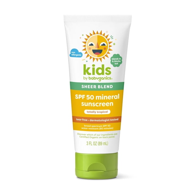 Loción solar Babyganics SPF 50 Mineral 90 ml Resistente al agua