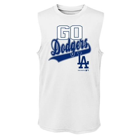 MLB Los Angeles DODGERS TEE Sleeveless Boys Fashion Jersey Tee 100% Polyester Quick Dry Alternate Color Team Tee