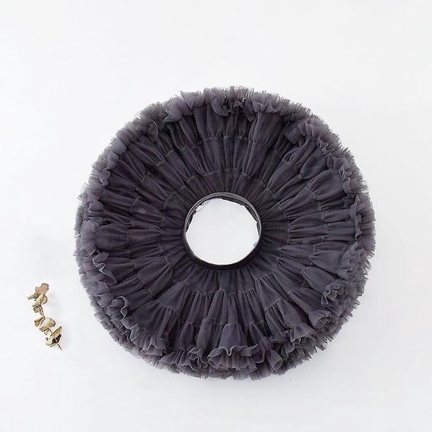 Xs tamaño altura 80-95cmGris oscuroBebés niñas falda tutú de tul bailarina pettiskirt niños esponjosos faldas de ballet para fiesta baile princesa niña tul ropa 1-10y esquí esquí Gafas de esquí