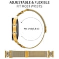 thumbnail image 5 of For Huawei Watch GT 3 Pro 43mm Milanese Mesh Band Magnetic Crown Clasp Stainless Steel Strap - Rose, 5 of 5