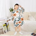 thumbnail image 6 of FORMRS Wearable Blanket Hoodie with Sleeves for Kids Cozy Flannel Sweatshirt, Flowers Pattern, 6 of 7