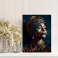 thumbnail image 2 of Vibrant Tribal Woman Portrait Canvas Print, Suitable for Living Room, Office, Yoga Studio, Kitchen, 2 of 8